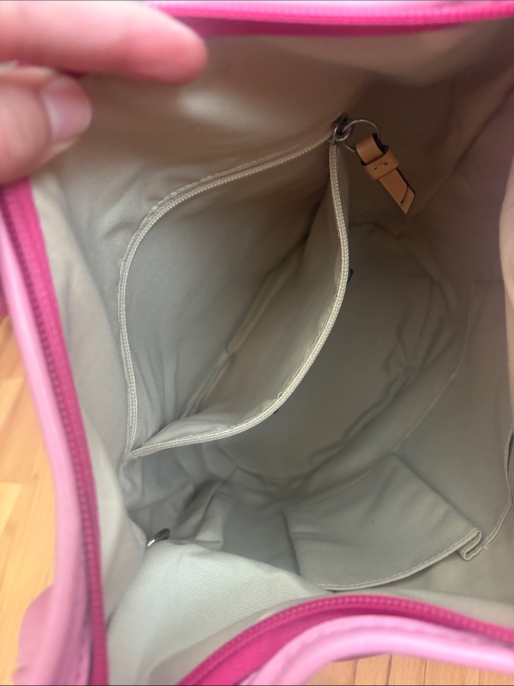 Vintage Coach Rugby Bucket Bag pink Leather Large Stripe Y2K Rare shoulder bag - Picture 12 of 17